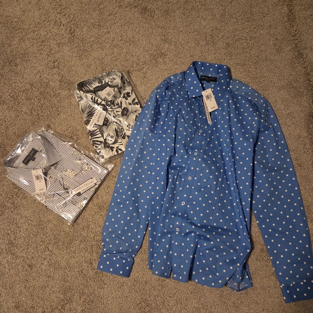 Paisley & Gray Men's Shirts (3) NEW